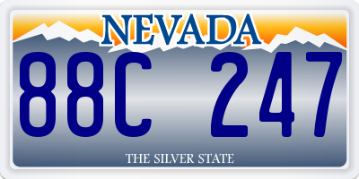 NV license plate 88C247