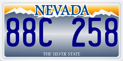 NV license plate 88C258