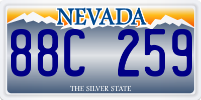 NV license plate 88C259