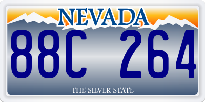 NV license plate 88C264