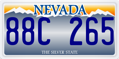 NV license plate 88C265