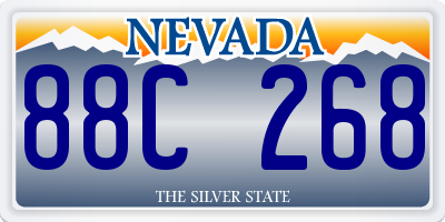 NV license plate 88C268