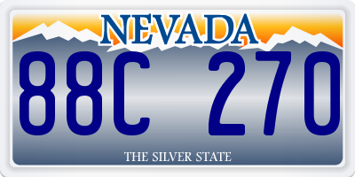 NV license plate 88C270