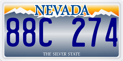 NV license plate 88C274