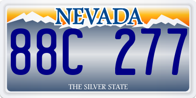 NV license plate 88C277