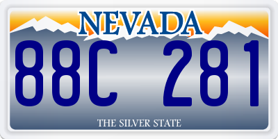 NV license plate 88C281