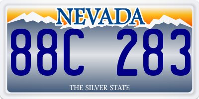 NV license plate 88C283