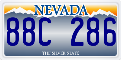 NV license plate 88C286