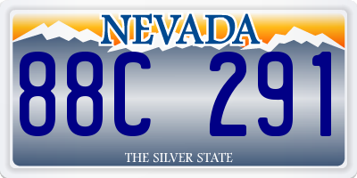 NV license plate 88C291