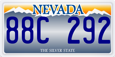 NV license plate 88C292