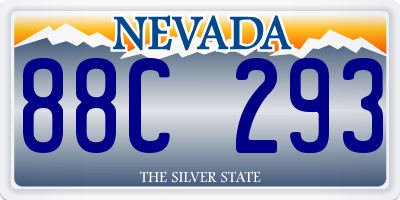 NV license plate 88C293