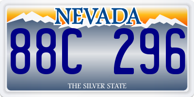 NV license plate 88C296