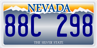 NV license plate 88C298