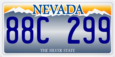 NV license plate 88C299