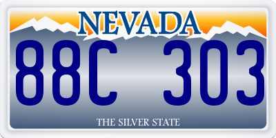 NV license plate 88C303