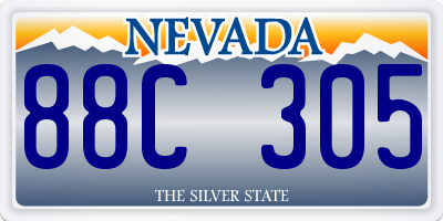 NV license plate 88C305