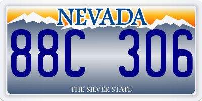 NV license plate 88C306