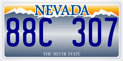 NV license plate 88C307