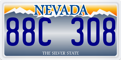 NV license plate 88C308