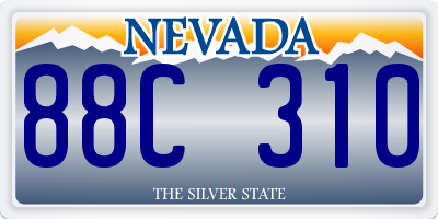 NV license plate 88C310