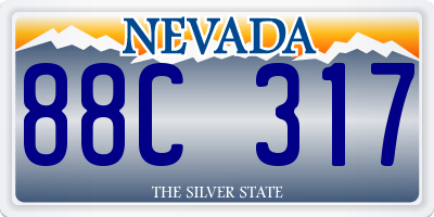 NV license plate 88C317