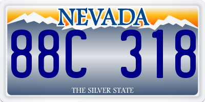 NV license plate 88C318