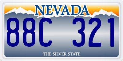 NV license plate 88C321