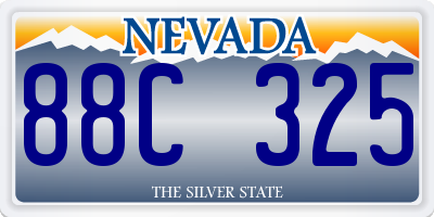 NV license plate 88C325