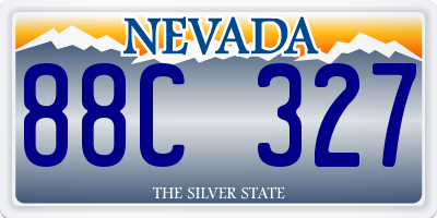 NV license plate 88C327