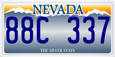 NV license plate 88C337