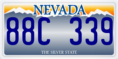 NV license plate 88C339