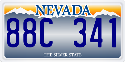 NV license plate 88C341