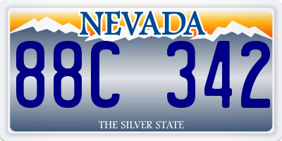 NV license plate 88C342