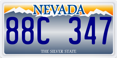 NV license plate 88C347