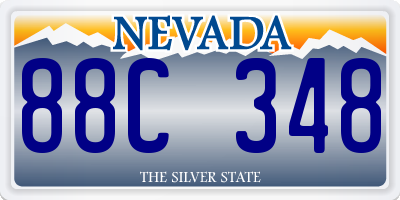 NV license plate 88C348