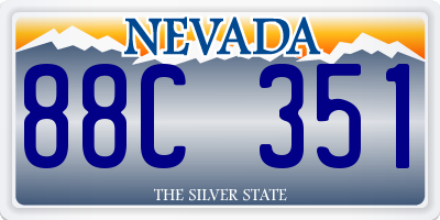 NV license plate 88C351