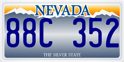 NV license plate 88C352