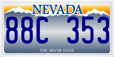 NV license plate 88C353