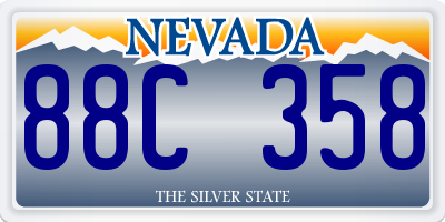 NV license plate 88C358