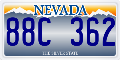 NV license plate 88C362