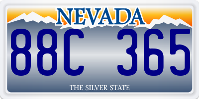 NV license plate 88C365