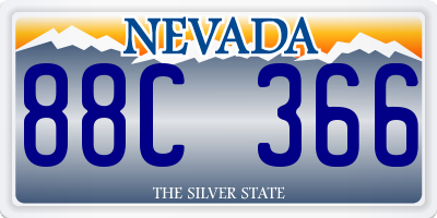 NV license plate 88C366