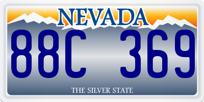 NV license plate 88C369