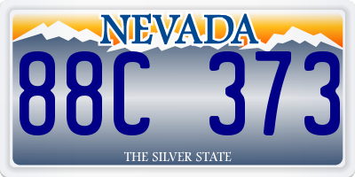 NV license plate 88C373