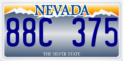 NV license plate 88C375