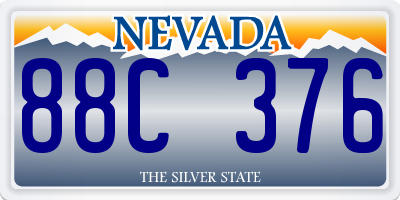 NV license plate 88C376