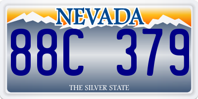 NV license plate 88C379