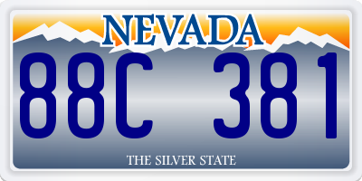 NV license plate 88C381