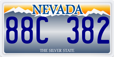 NV license plate 88C382