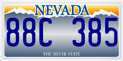 NV license plate 88C385